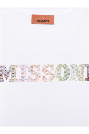 Logo-Rhinestone T-Shirt MISSONI KIDS | MW8A41Z0082100MC